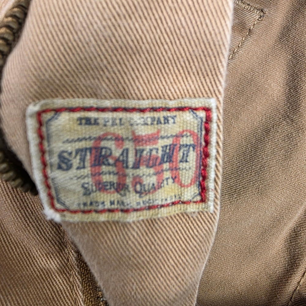 Polo Ralph Lauren Straight‎ 650 Pants Men's 38x32 Tan Flat Front Embroidered - Picture 7 of 10